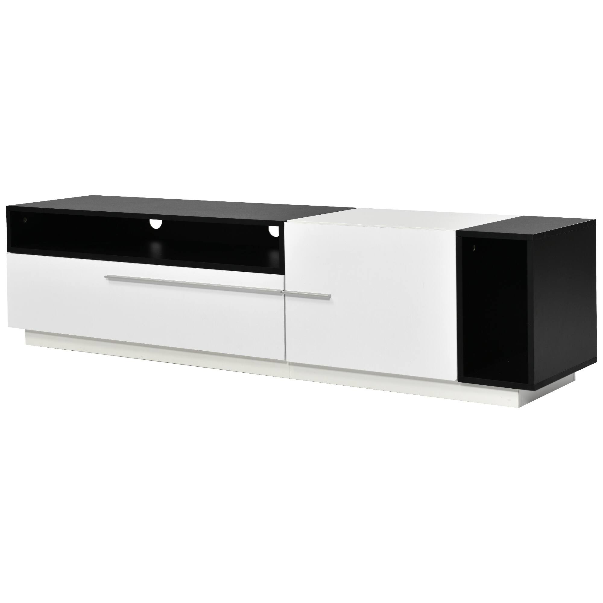 Modern TV Console Table Up to 70", TwoTone Design TV Stand TV